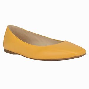 Nine West Alena Square-Toe Flats - Yellow - Ireland (SX3628017)